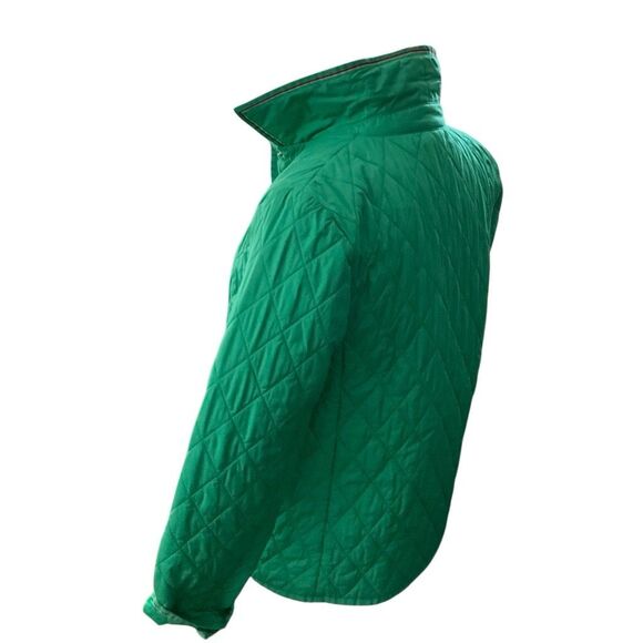 Talbots Kelly Green Quilted Barn Coat, S. Preppy Spring - Picture 2 of 14